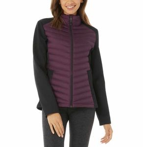 NWT 32 Degrees Mixed Media Vest Jacket Purple and Black